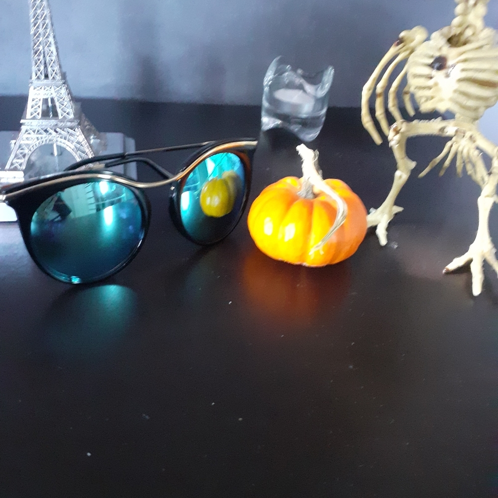 Christian Dior Wire wrap Cat eye Col. 5 polarized blue/black/silver sunglasses - Picture 6 of 6